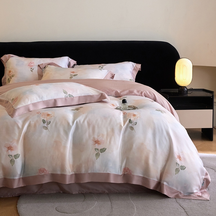 91家纺网 家纺一手货源 找家纺 （总）禾时 2025新款60S兰精天丝印花四件套