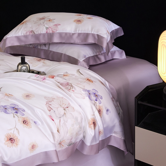 91家纺网 家纺一手货源 找家纺 禾时 2025新款60S兰精天丝印花四件套 初禾