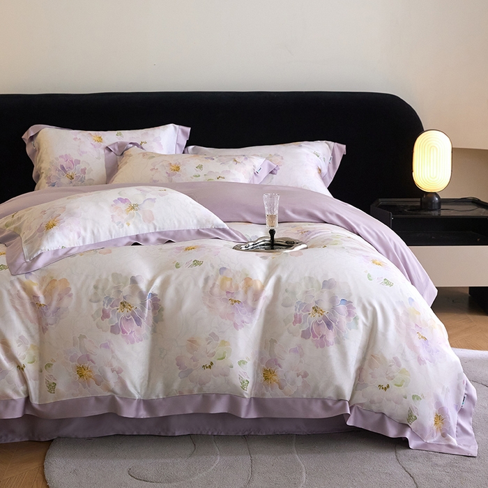 91家纺网 家纺一手货源 找家纺 （总）禾时 2025新款60S兰精天丝印花四件套