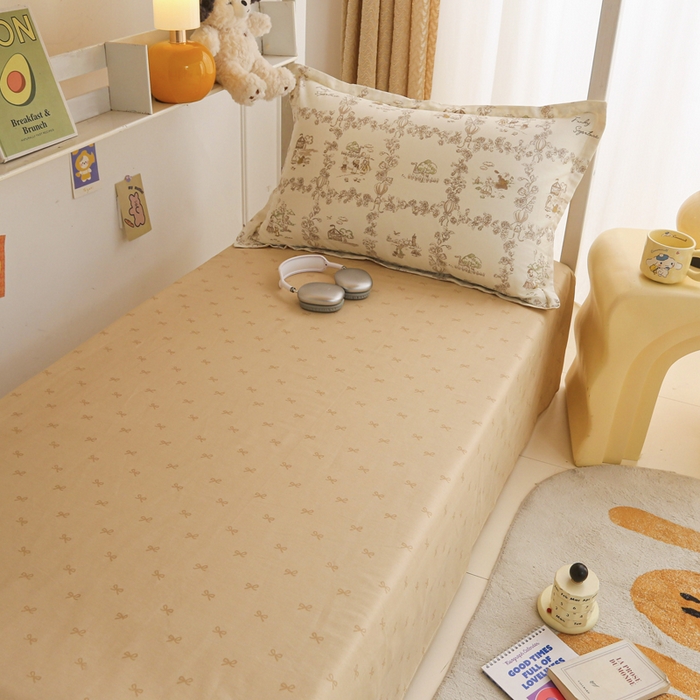 91家纺网 家纺一手货源 找家纺 拔萃 2025新款0.9米床1.2米床纯棉全棉学生宿舍床单款三件套六件套 乡村小筑