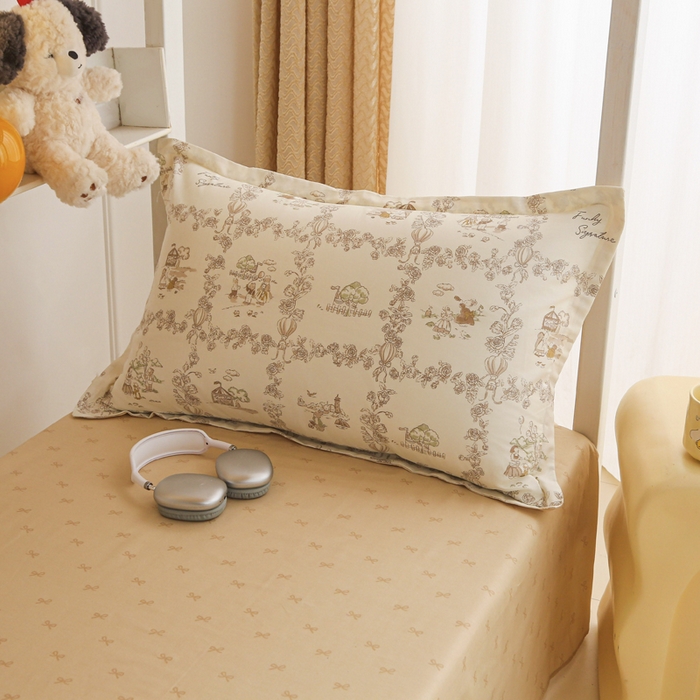 91家纺网 家纺一手货源 找家纺 拔萃 2025新款0.9米床1.2米床纯棉全棉学生宿舍床单款三件套六件套 乡村小筑