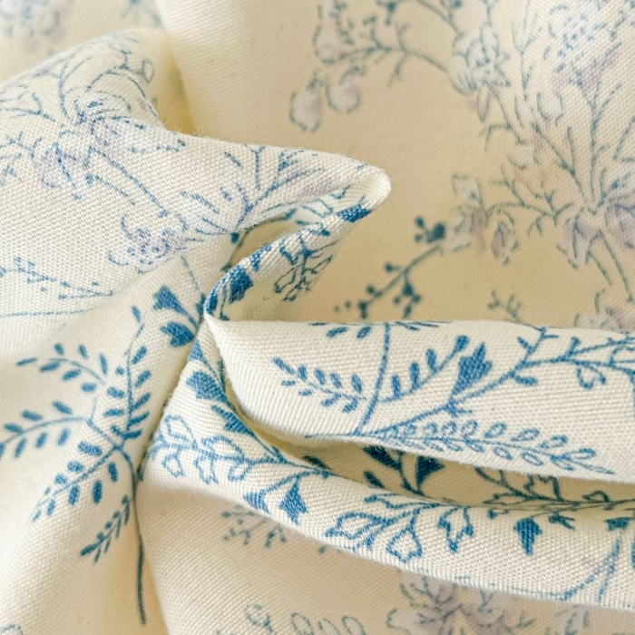 91家纺网 家纺一手货源 找家纺 朵朵家纺 2025新款球球款云感四件套水洗棉简约风小碎花被套三件套（可定制尺寸 ） 蓝颜