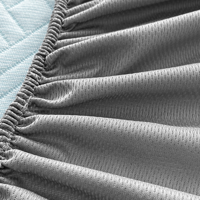 91家纺网 家纺一手货源 找家纺 欧邦 2025新款加厚PE中分子凉感豆豆软席-极简系列 床笠款-极简-蓝