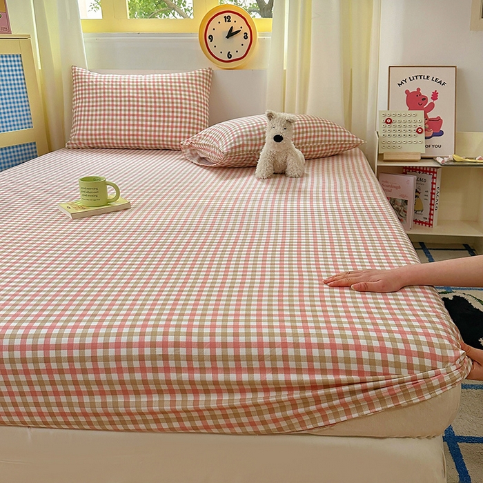 91家纺网 家纺一手货源 找家纺 （总）十一家居 2025新款亲肤裸睡云朵棉水洗棉床笠-洛可系列