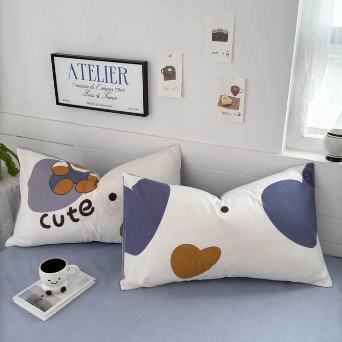 91家纺网 家纺一手货源 找家纺 可可家纺 2025新款印花卡通芦荟棉被套亲肤被罩单件小清新 萌宝小熊