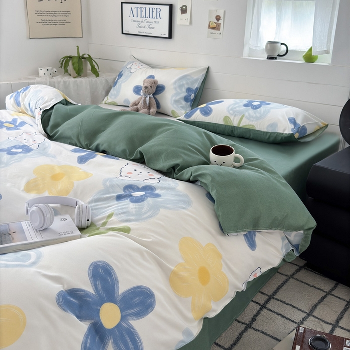 91家纺网 家纺一手货源 找家纺 可可家纺 2025新款印花卡通芦荟棉被套亲肤被罩单件小清新 宠物园地