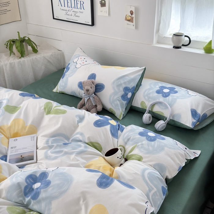 91家纺网 家纺一手货源 找家纺 可可家纺 2025新款印花卡通芦荟棉被套亲肤被罩单件小清新 宠物园地