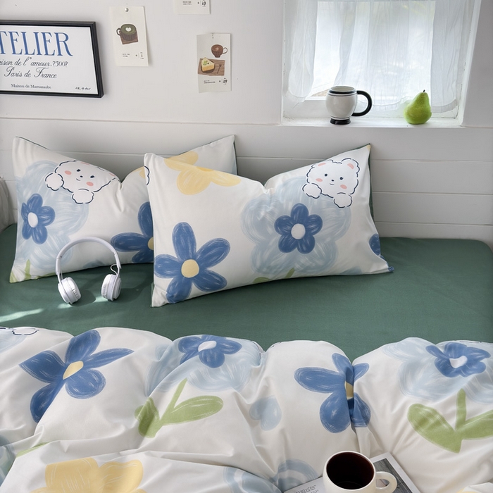 91家纺网 家纺一手货源 找家纺 可可家纺 2025新款印花卡通芦荟棉被套亲肤被罩单件小清新 宠物园地