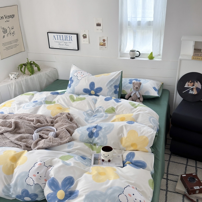 91家纺网 家纺一手货源 找家纺 可可家纺 2025新款印花卡通芦荟棉被套亲肤被罩单件小清新 宠物园地