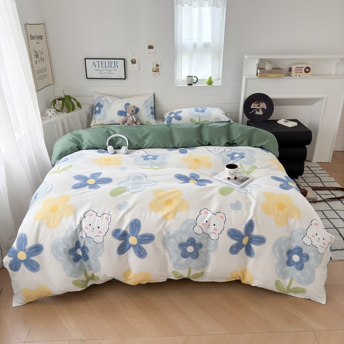 91家纺网 家纺一手货源 找家纺 可可家纺 2025新款印花卡通芦荟棉被套亲肤被罩单件小清新 宠物园地