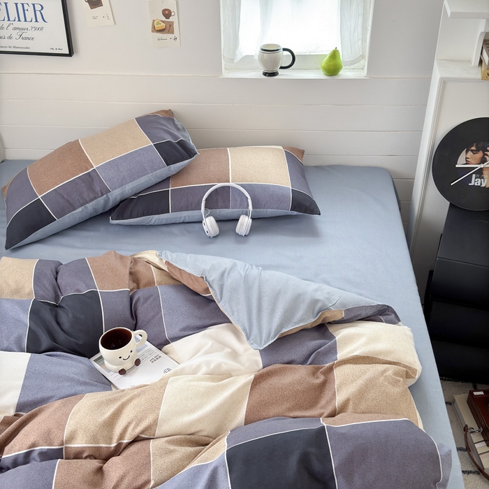 91家纺网 家纺一手货源 找家纺 可可家纺 2025新款印花卡通芦荟棉被套亲肤被罩单件小清新 绅士格调