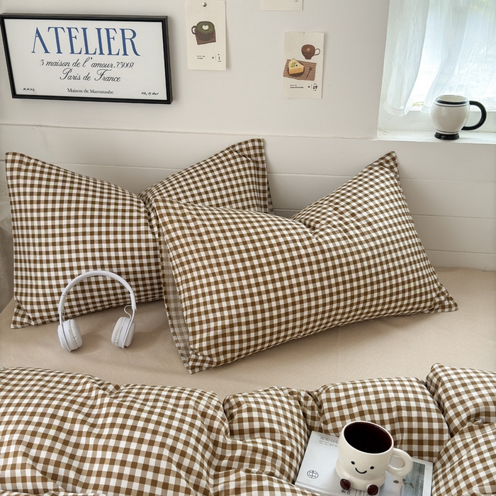 91家纺网 家纺一手货源 找家纺 可可家纺 2025新款印花卡通芦荟棉被套亲肤被罩单件小清新 驼小格