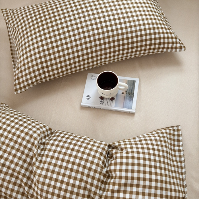 91家纺网 家纺一手货源 找家纺 可可家纺 2025新款印花卡通芦荟棉被套亲肤被罩单件小清新 驼小格