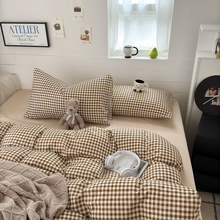 91家纺网 家纺一手货源 找家纺 可可家纺 2025新款印花卡通芦荟棉被套亲肤被罩单件小清新 驼小格