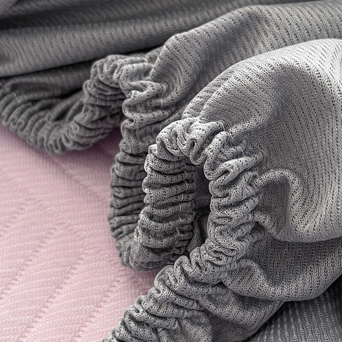 91家纺网 家纺一手货源 找家纺 欧邦 2025新款加厚PE中分子凉感豆豆软席-极简系列 床笠款-极简-紫