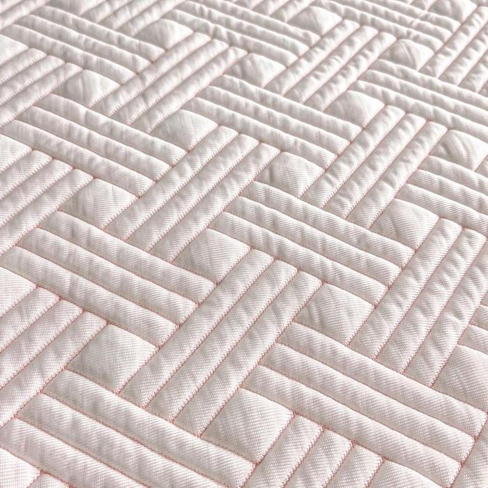 91家纺网 家纺一手货源 找家纺 欧邦 2025新款加厚PE中分子凉感豆豆软席-极简系列 床席款-极简-粉