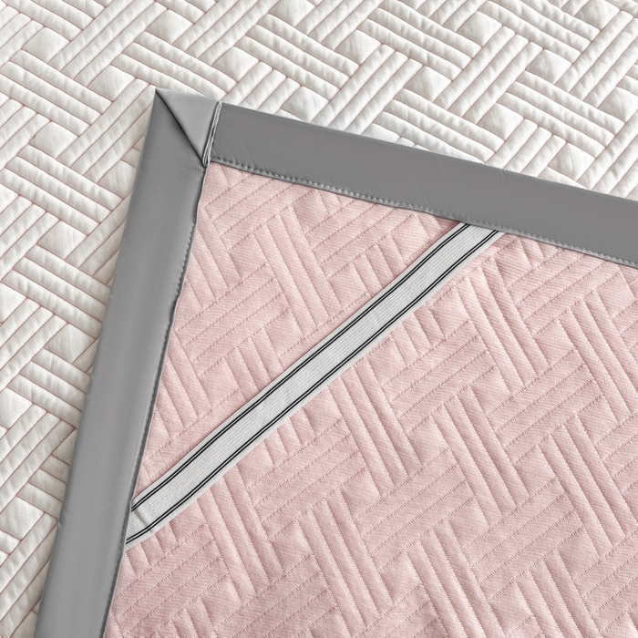 91家纺网 家纺一手货源 找家纺 欧邦 2025新款加厚PE中分子凉感豆豆软席-极简系列 床席款-极简-粉