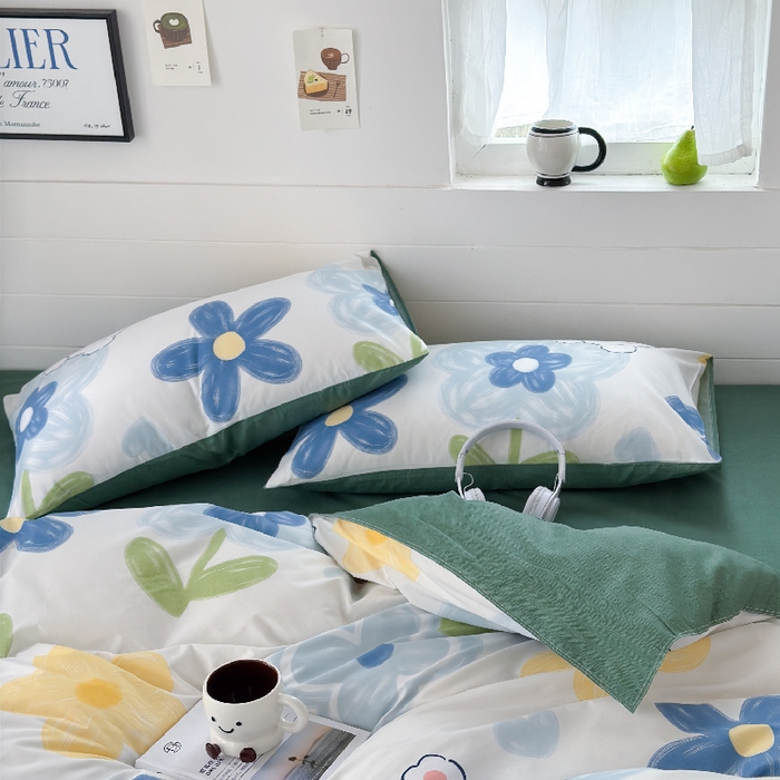 91家纺网 家纺一手货源 找家纺 可可家纺 2025新款印花卡通芦荟棉枕套亲肤信封式枕头套小清新 宠物园地