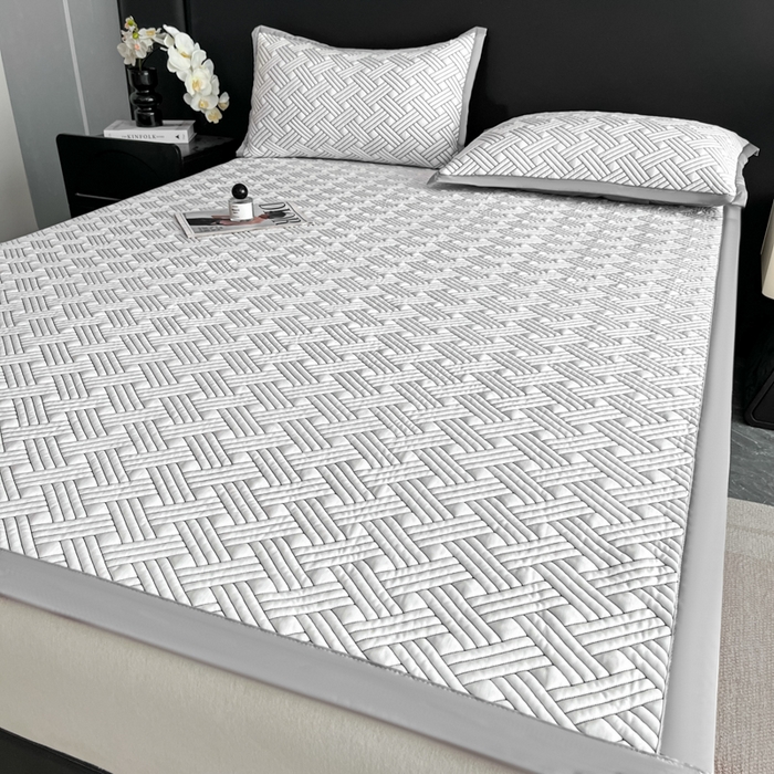 91家纺网 家纺一手货源 找家纺 欧邦 2025新款加厚PE中分子凉感豆豆软席-极简系列 床席款-极简-灰