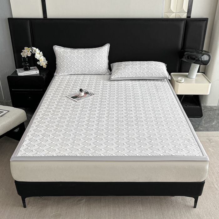 91家纺网 家纺一手货源 找家纺 欧邦 2025新款加厚PE中分子凉感豆豆软席-极简系列 床席款-极简-灰