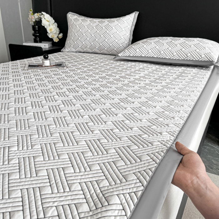 91家纺网 家纺一手货源 找家纺 欧邦 2025新款加厚PE中分子凉感豆豆软席-极简系列 床席款-极简-灰