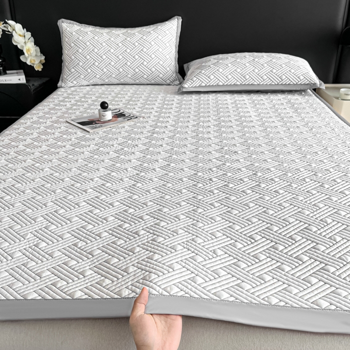 91家纺网 家纺一手货源 找家纺 欧邦 2025新款加厚PE中分子凉感豆豆软席-极简系列 床席款-极简-灰