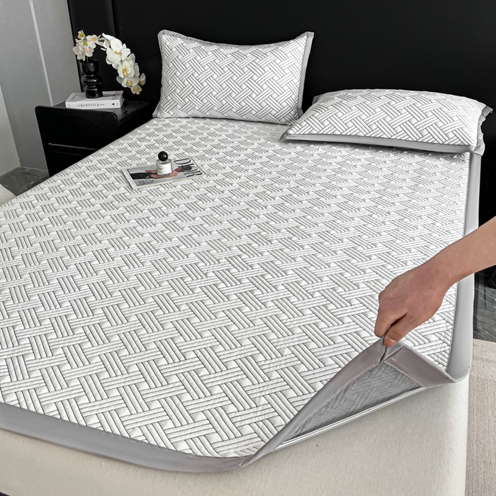 91家纺网 家纺一手货源 找家纺 欧邦 2025新款加厚PE中分子凉感豆豆软席-极简系列 床席款-极简-灰