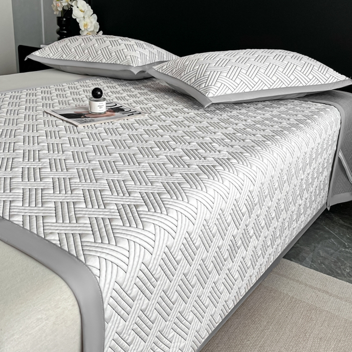 91家纺网 家纺一手货源 找家纺 欧邦 2025新款加厚PE中分子凉感豆豆软席-极简系列 床席款-极简-灰