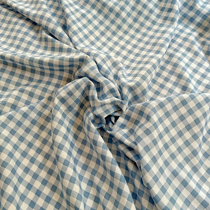 91家纺网 家纺一手货源 找家纺 十一家居 2025新款亲肤裸睡云朵棉水洗棉床笠-洛可系列 蓝小格