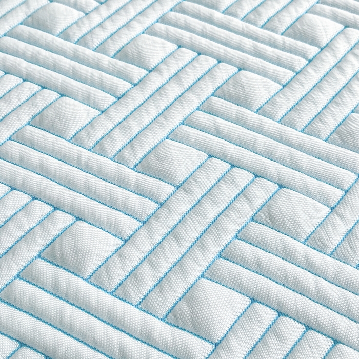 91家纺网 家纺一手货源 找家纺 欧邦 2025新款加厚PE中分子凉感豆豆软席-极简系列 床席款-极简-蓝