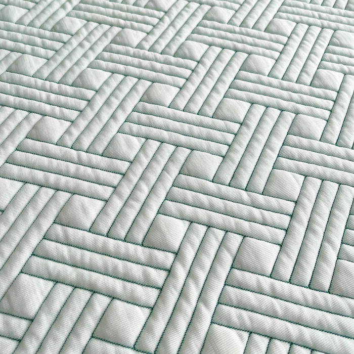 91家纺网 家纺一手货源 找家纺 欧邦 2025新款加厚PE中分子凉感豆豆软席-极简系列 床席款-极简-绿