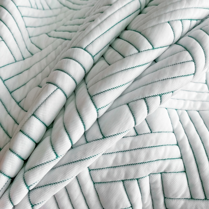 91家纺网 家纺一手货源 找家纺 欧邦 2025新款加厚PE中分子凉感豆豆软席-极简系列 床席款-极简-绿