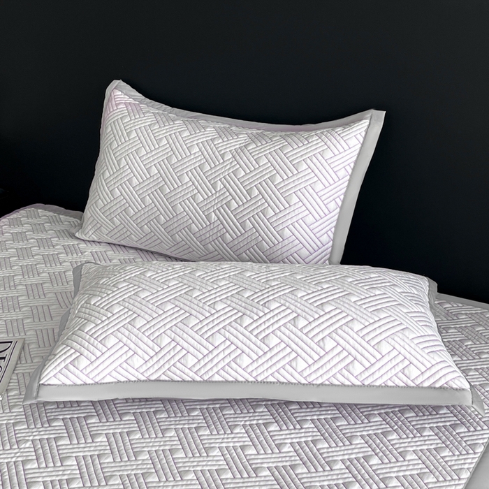 91家纺网 家纺一手货源 找家纺 欧邦 2025新款加厚PE中分子凉感豆豆软席-极简系列 床席款-极简-紫