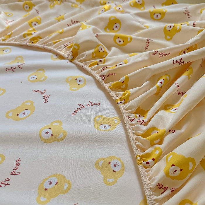 91家纺网 家纺一手货源 找家纺 （总）十一家居 2025新款小清新印花款高克重加厚升级款云朵棉水洗棉床笠