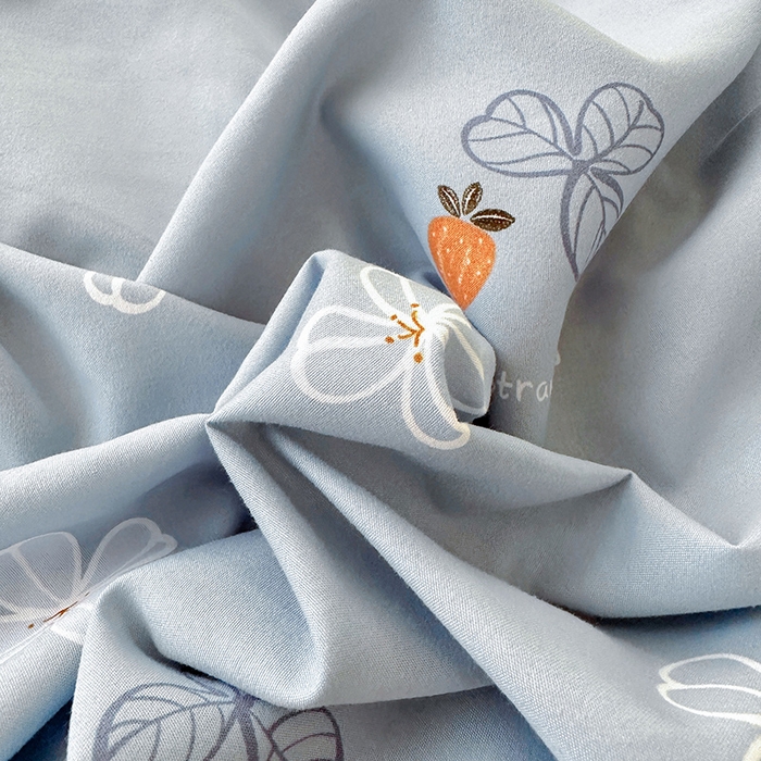 91家纺网 家纺一手货源 找家纺 十一家居 2025新款小清新印花款高克重加厚升级款云朵棉水洗棉床笠 幸运四叶草