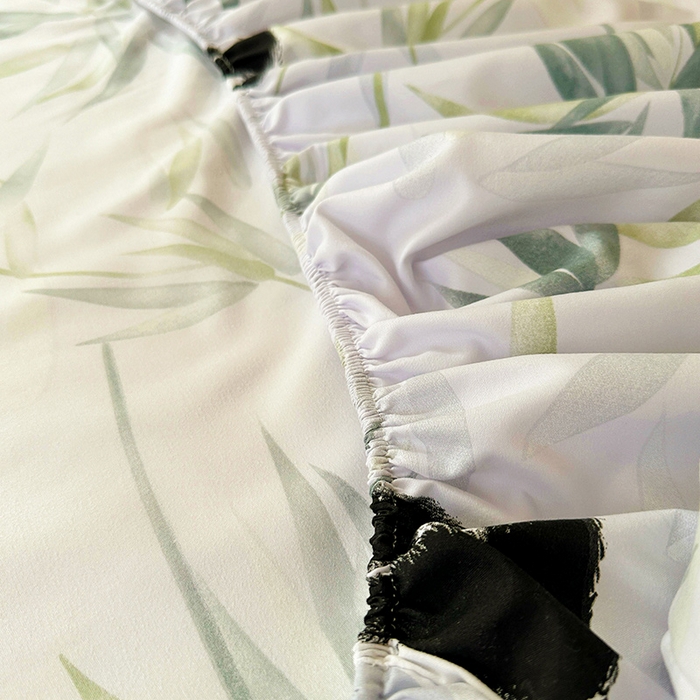 91家纺网 家纺一手货源 找家纺 十一家居 2025新款小清新印花款高克重加厚升级款云朵棉水洗棉床笠 熊猫宝贝