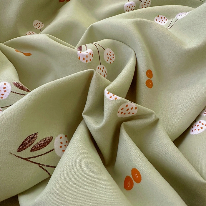 91家纺网 家纺一手货源 找家纺 十一家居 2025新款小清新印花款高克重加厚升级款云朵棉水洗棉床笠 樱花四溢
