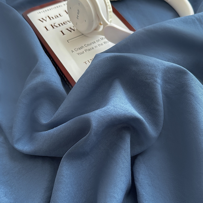 91家纺网 家纺一手货源 找家纺 十一家居 2025新款ins纯色系列亲肤水洗棉床笠 深蓝