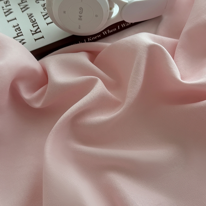 91家纺网 家纺一手货源 找家纺 十一家居 2025新款ins纯色系列亲肤水洗棉床笠 杏粉