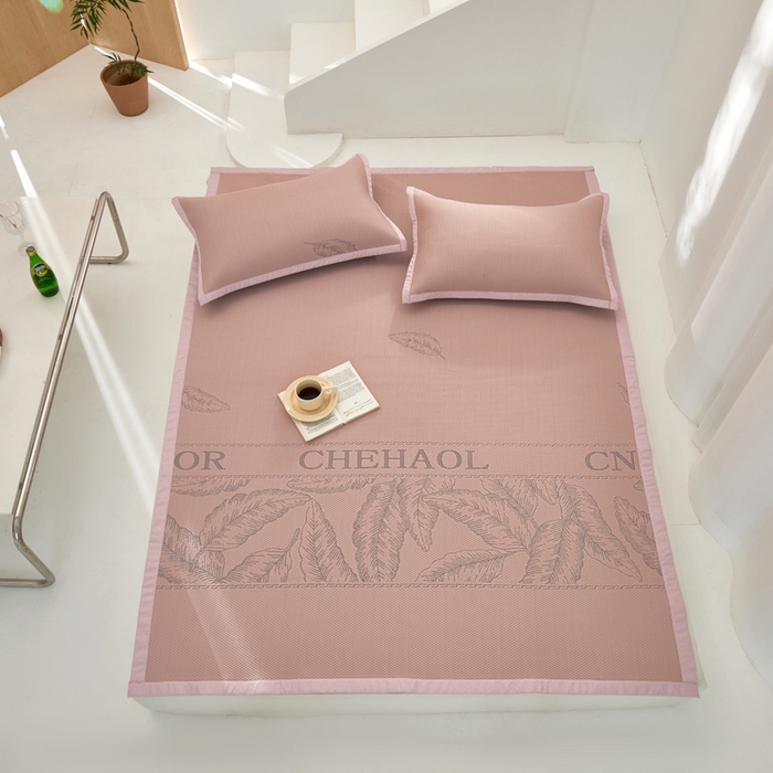 91家纺网 家纺一手货源 找家纺 亿梵家居 2025新款PE中分子480克高克重冰豆豆席凉豆豆席凉感凉席 莫里斯-豆沙