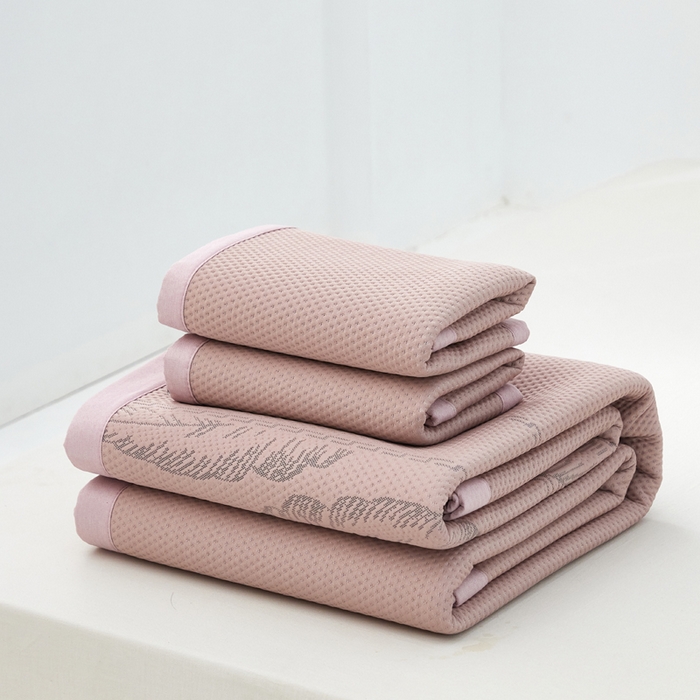 91家纺网 家纺一手货源 找家纺 亿梵家居 2025新款PE中分子480克高克重冰豆豆席凉豆豆席凉感凉席 莫里斯-豆沙