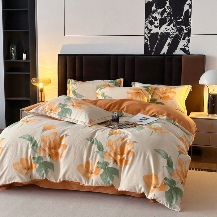 91家纺网 家纺一手货源 找家纺 （总）曲之慕 2025直播爆款纯棉磨毛 高克重加厚全棉磨毛印花四件套