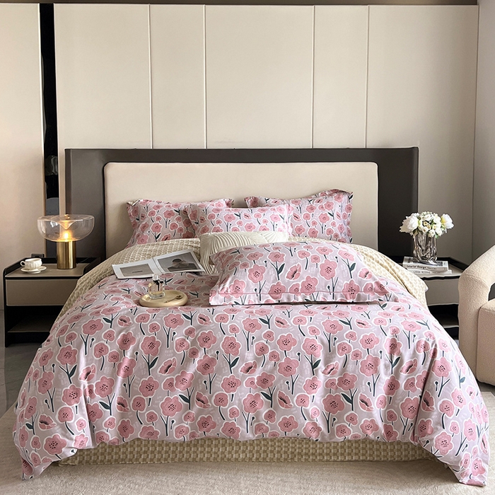 91家纺网 家纺一手货源 找家纺 （总）曲之慕 2025直播爆款纯棉磨毛 高克重加厚全棉磨毛印花四件套