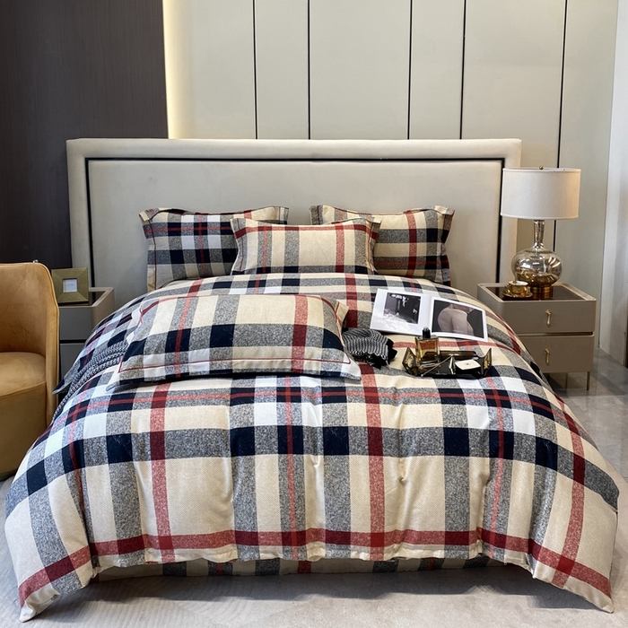 91家纺网 家纺一手货源 找家纺 曲之慕 2025直播爆款纯棉磨毛 高克重加厚全棉磨毛印花四件套 宝利格