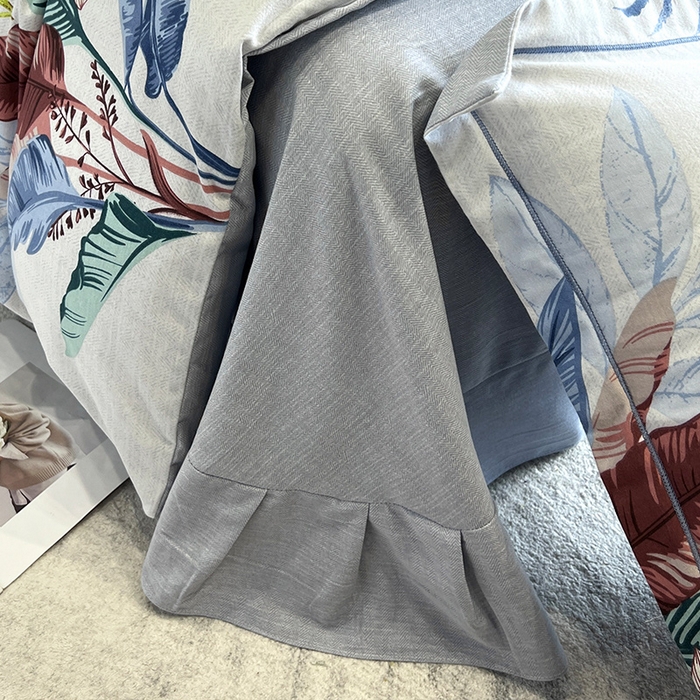 91家纺网 家纺一手货源 找家纺 曲之慕 2025直播爆款纯棉磨毛 高克重加厚全棉磨毛印花四件套 晨风微扬