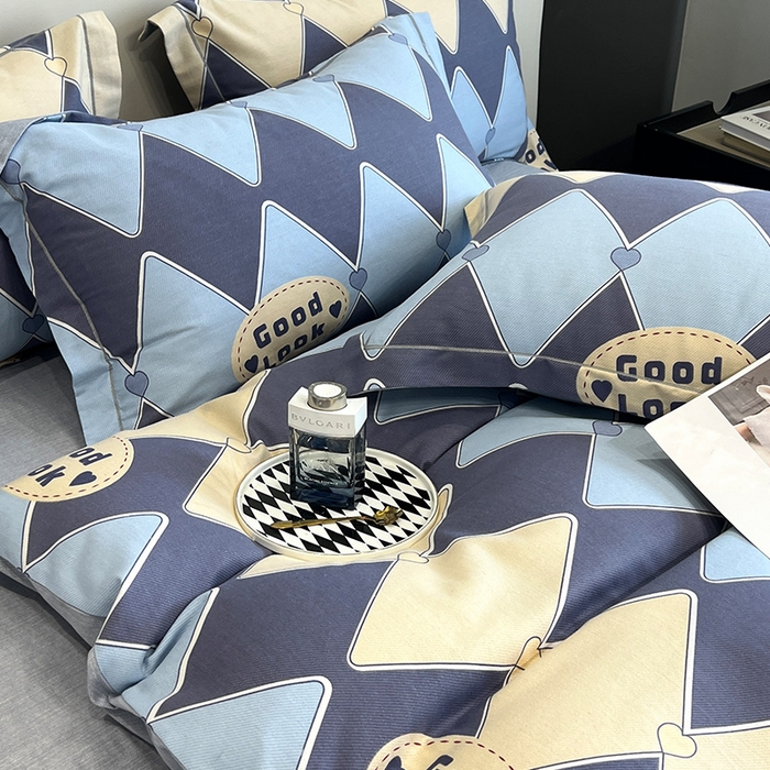 91家纺网 家纺一手货源 找家纺 曲之慕 2025直播爆款纯棉磨毛 高克重加厚全棉磨毛印花四件套 凌志