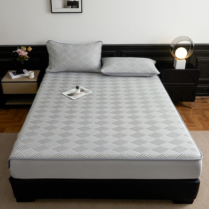 91家纺网 家纺一手货源 找家纺 （总）欧邦 2025新款外贸热销加厚菱形Pe中分子凉感豆豆软席