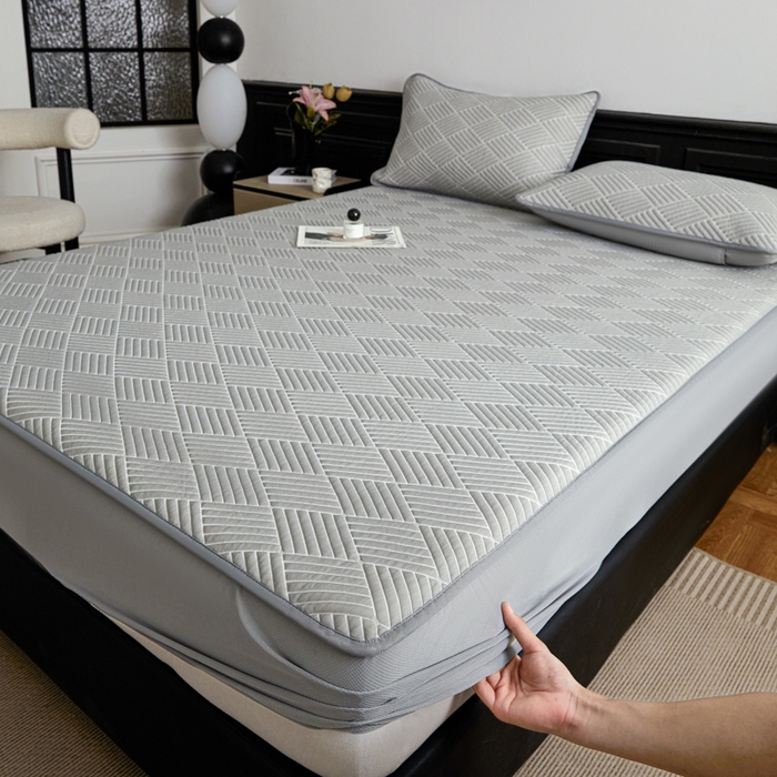 91家纺网 家纺一手货源 找家纺 （总）欧邦 2025新款外贸热销加厚菱形Pe中分子凉感豆豆软席