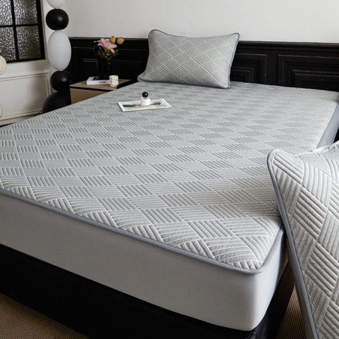 91家纺网 家纺一手货源 找家纺 （总）欧邦 2025新款外贸热销加厚菱形Pe中分子凉感豆豆软席