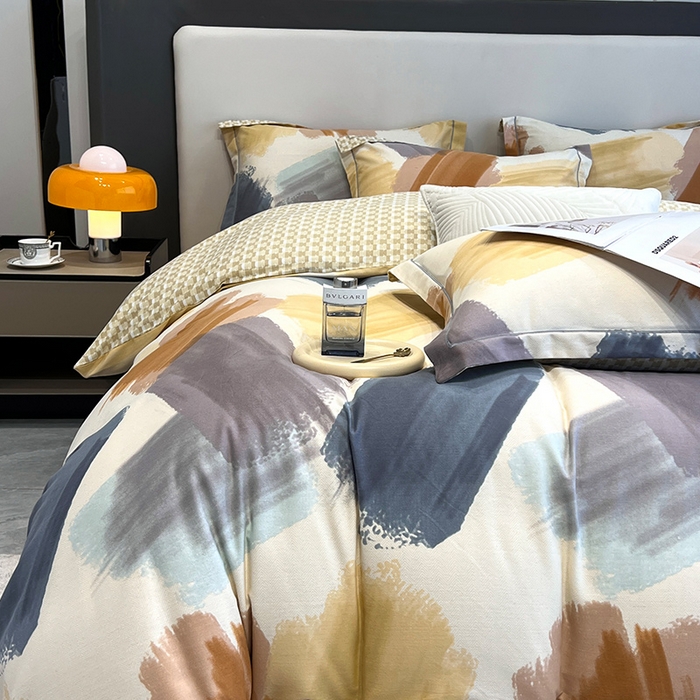 91家纺网 家纺一手货源 找家纺 曲之慕 2025直播爆款纯棉磨毛 高克重加厚全棉磨毛印花四件套 撒贝